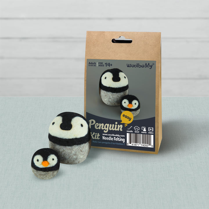 Needle Felting Penguin Kit for Beginners | Woolbuddy