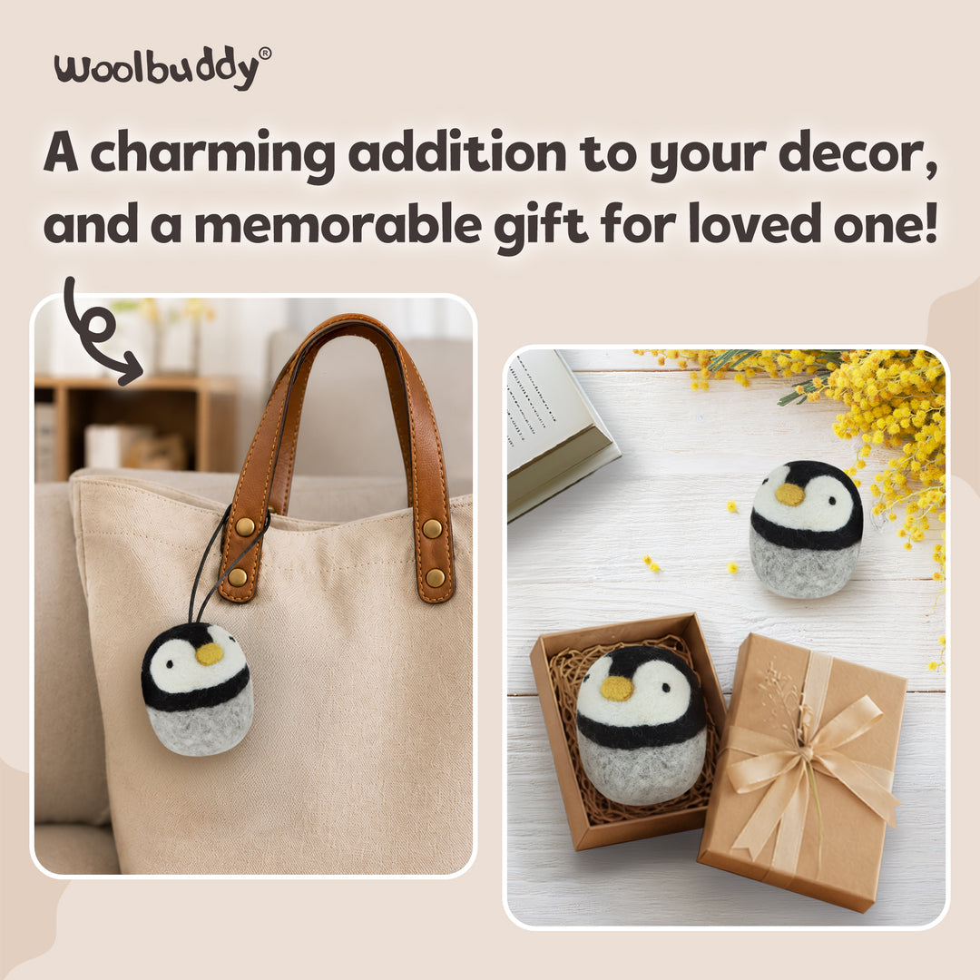 Needle Felting Penguin Kit for Beginners | Woolbuddy