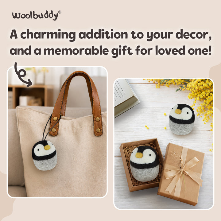 Needle Felting Penguin Kit for Beginners | Woolbuddy