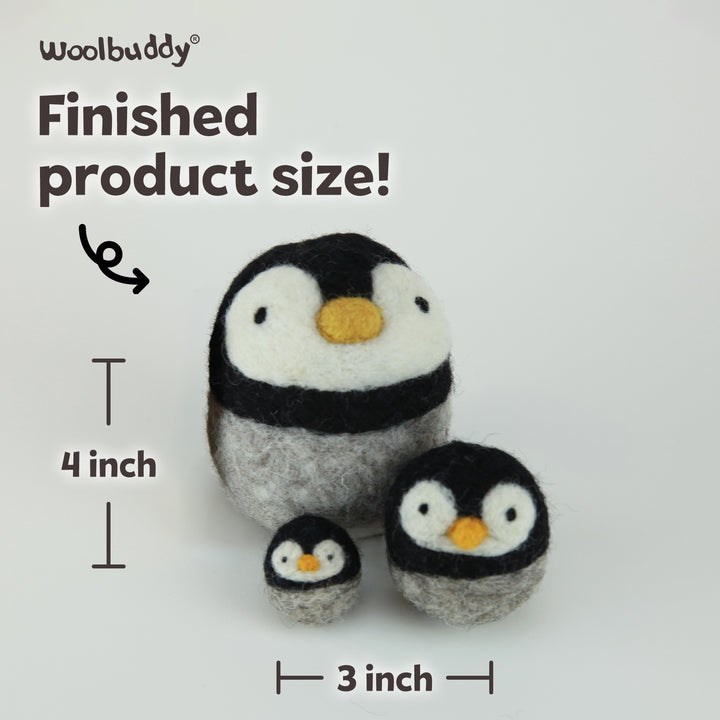 Needle Felting Penguin Kit for Beginners | Woolbuddy