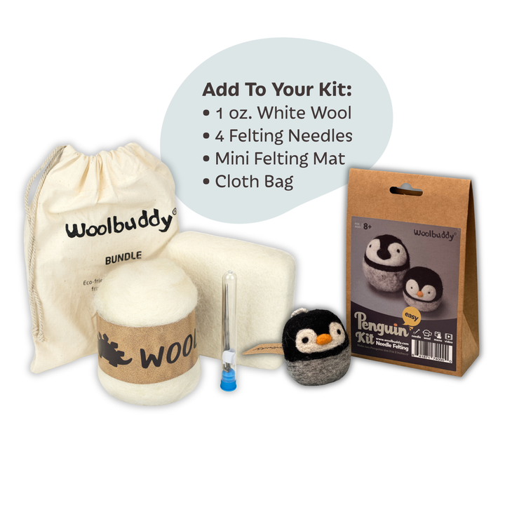 Needle Felting Penguin Kit for Beginners | Woolbuddy