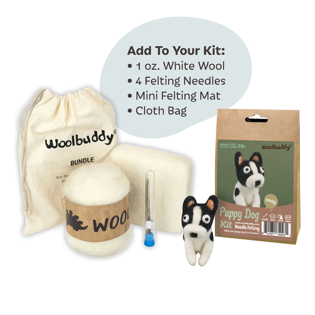 Needle Felting Puppy Dog Kit for Beginners | Woolbuddy