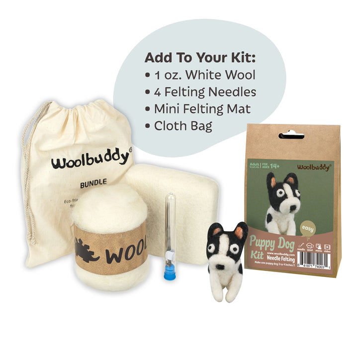 Needle Felting Puppy Dog Kit for Beginners | Woolbuddy