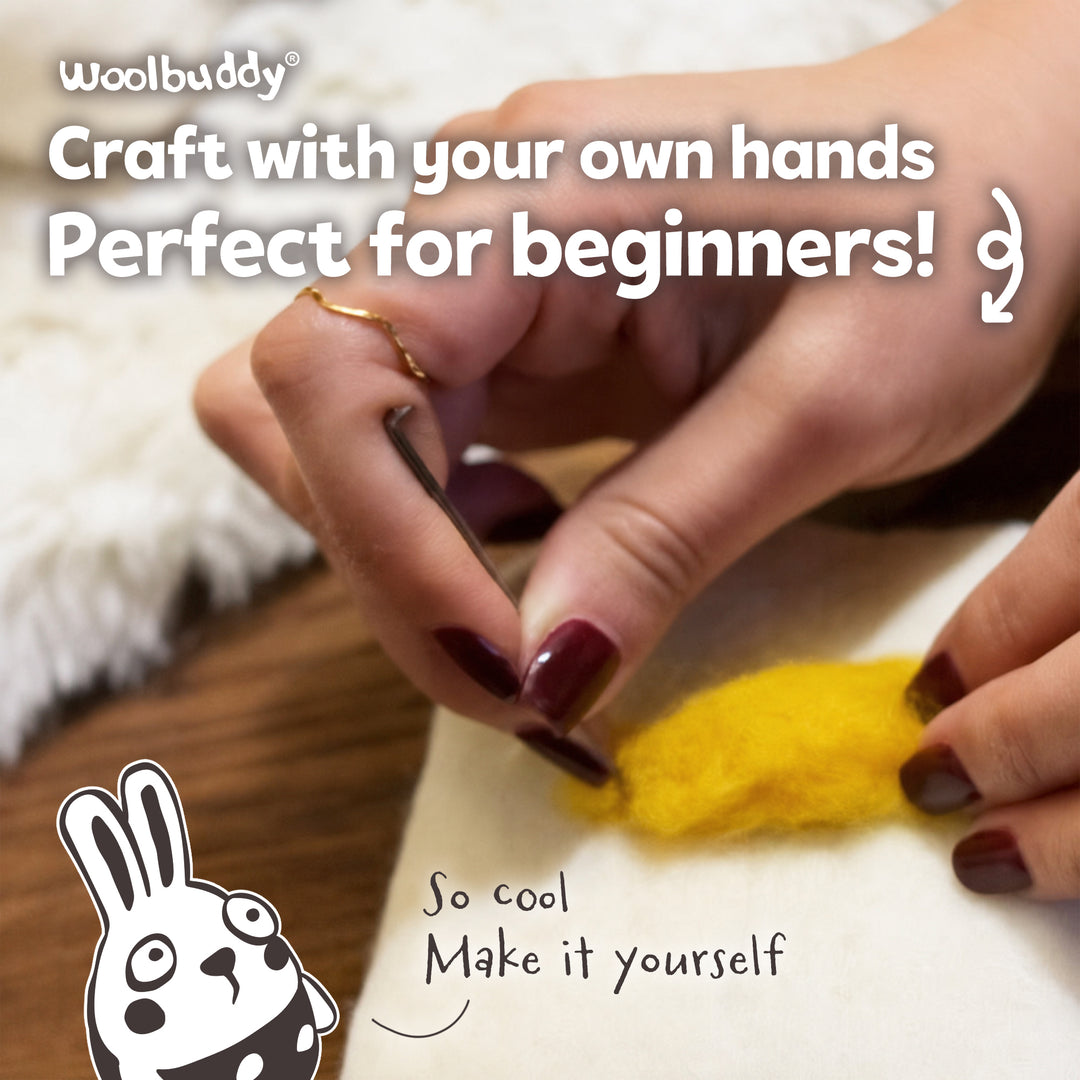 Needle Felting Rabbit Kit for Beginners | Woolbuddy