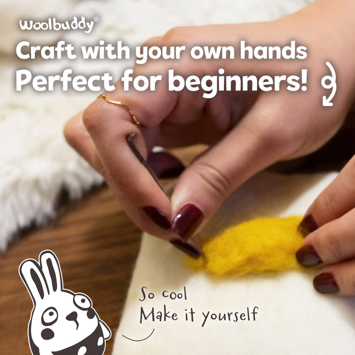 Needle Felting Rabbit Kit for Beginners | Woolbuddy