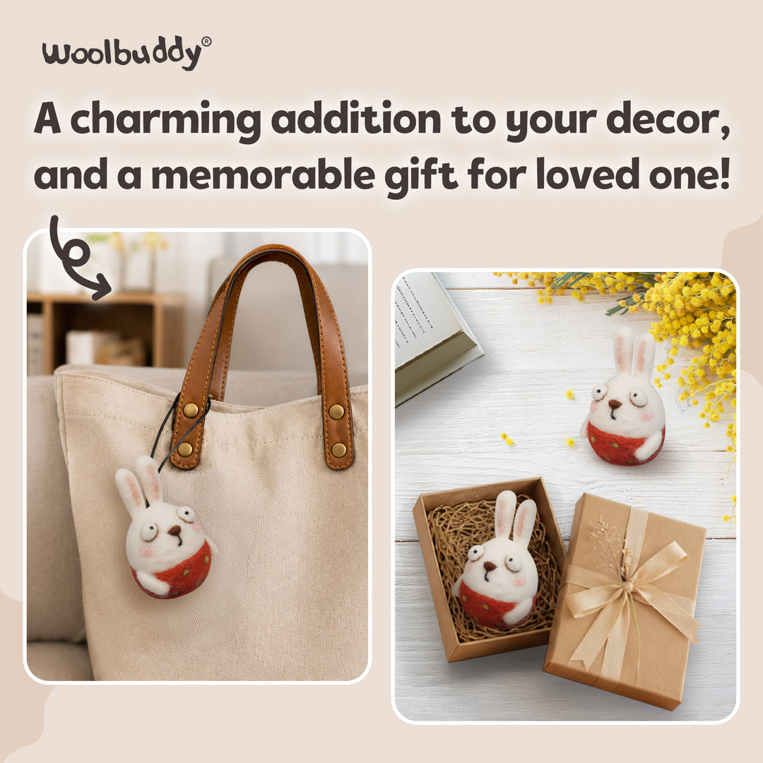 Needle Felting Rabbit Kit for Beginners | Woolbuddy