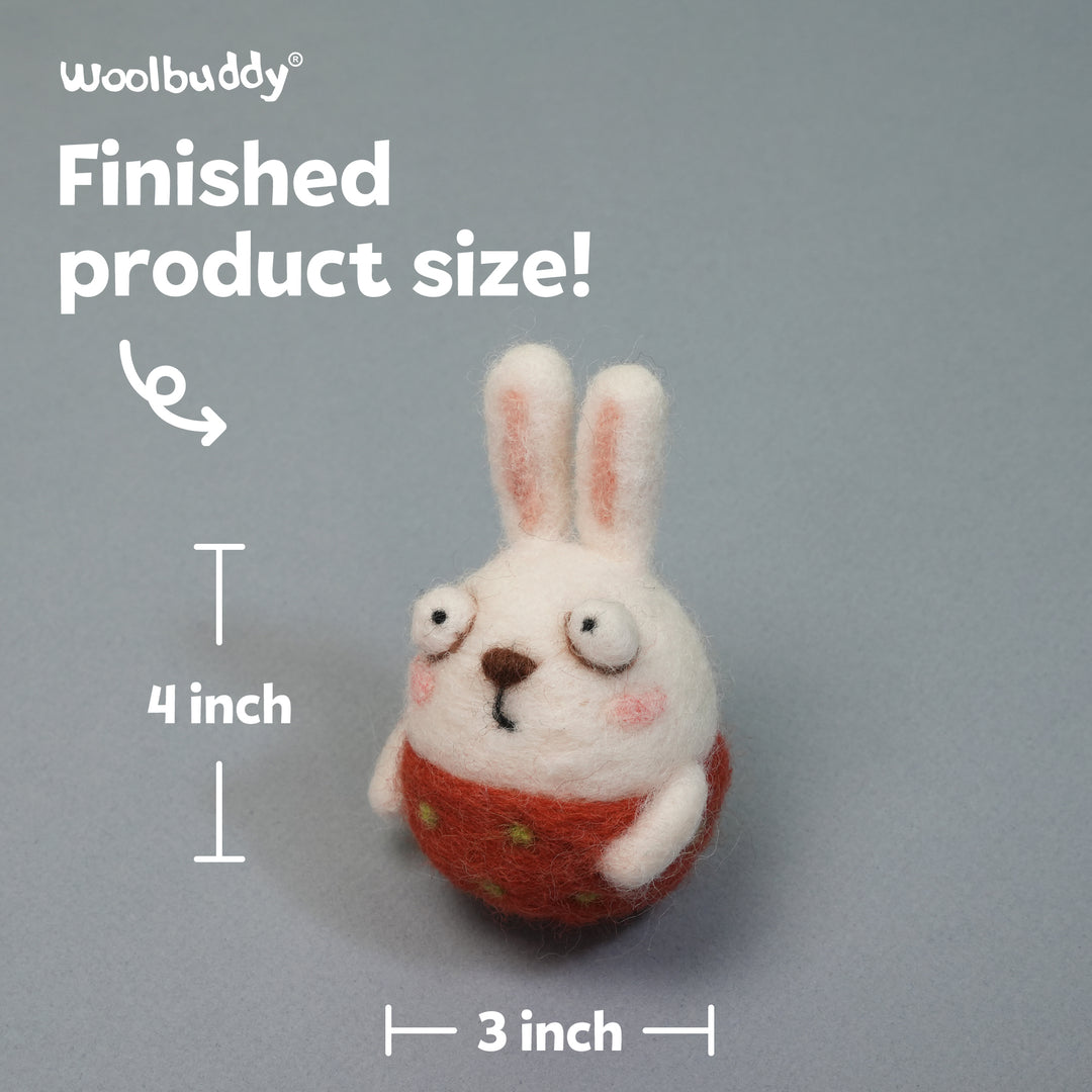 Needle Felting Rabbit Kit for Beginners | Woolbuddy