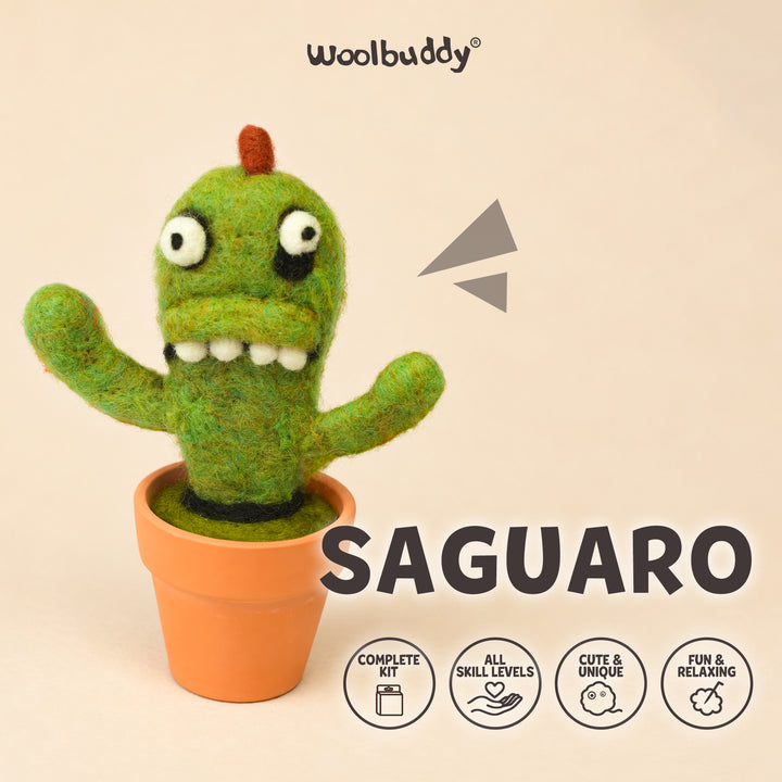 Needle Felting Saguaro Kit for Beginners | Woolbuddy