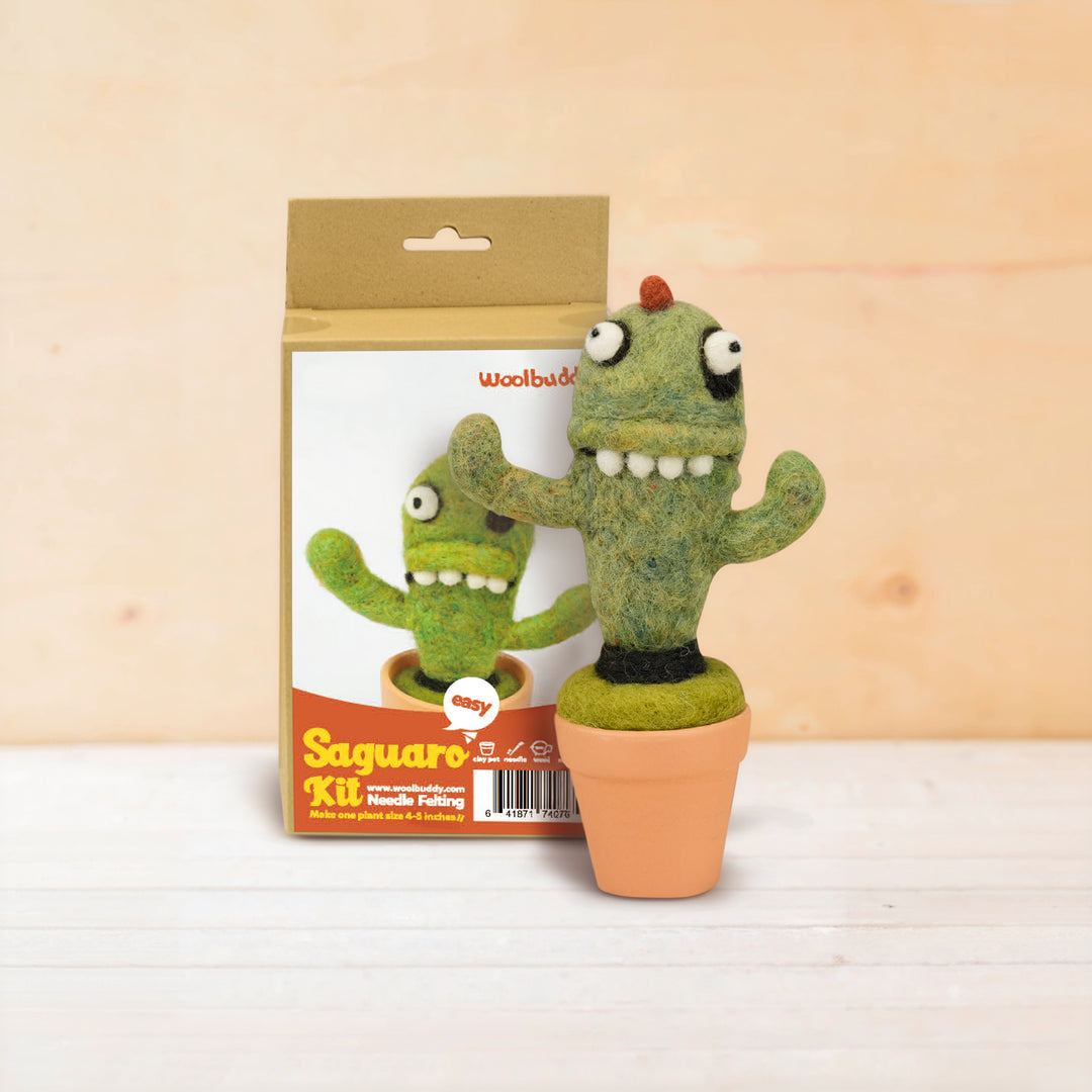 Needle Felting Saguaro Kit for Beginners | Woolbuddy