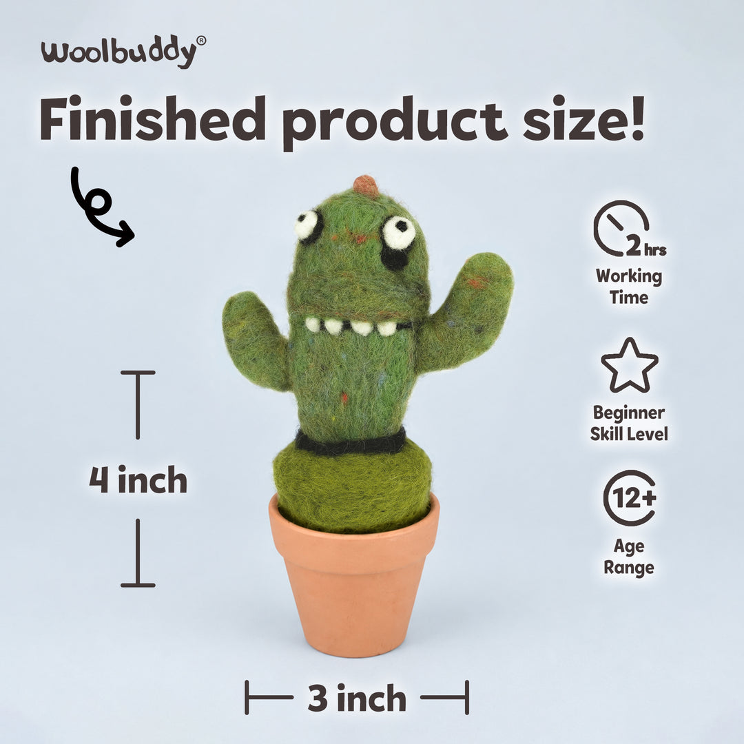 Needle Felting Saguaro Kit for Beginners | Woolbuddy