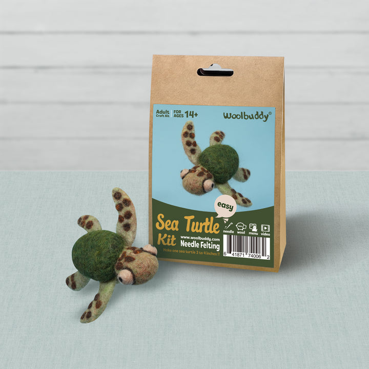 Needle Felting Sea Turtle Kit for Beginners | Woolbuddy