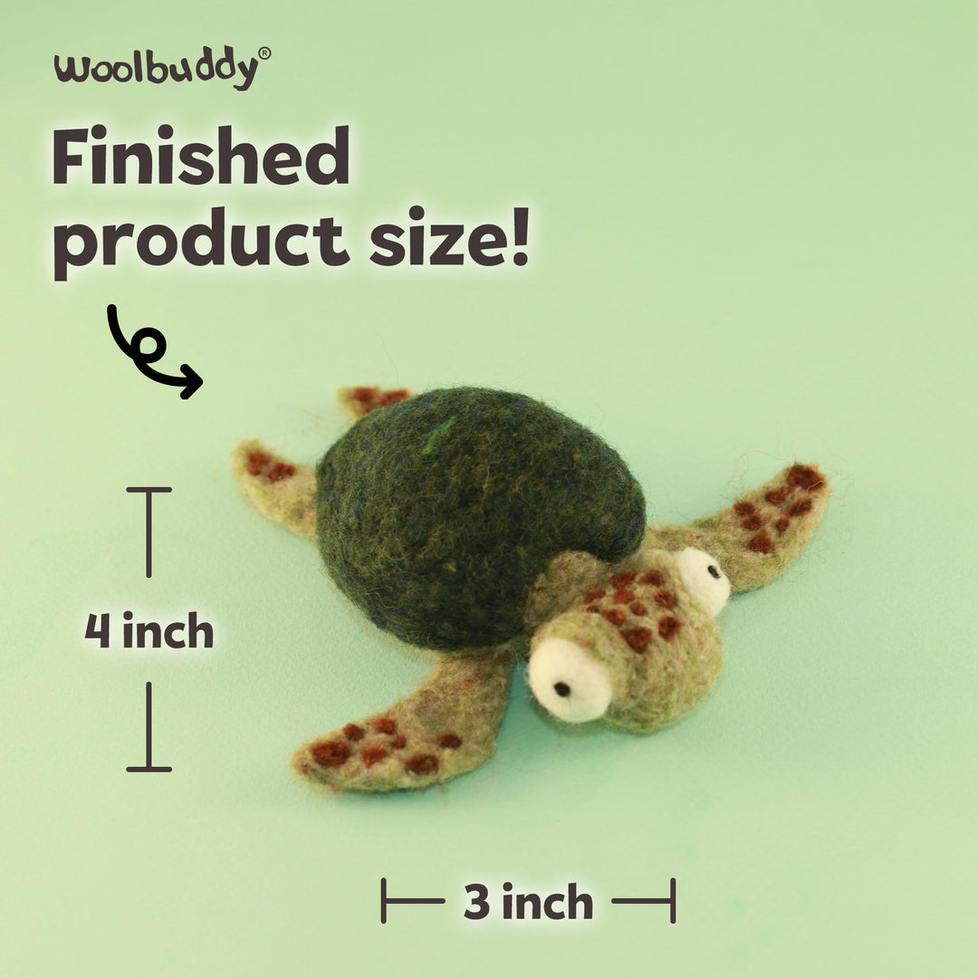 Needle Felting Sea Turtle Kit for Beginners | Woolbuddy