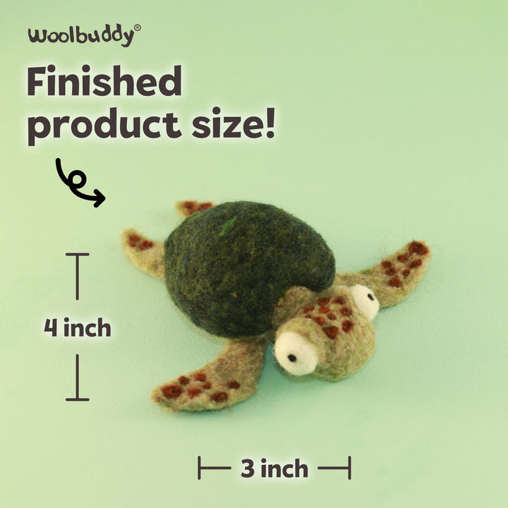 Needle Felting Sea Turtle Kit for Beginners | Woolbuddy