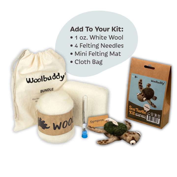 Needle Felting Sea Turtle Kit for Beginners | Woolbuddy