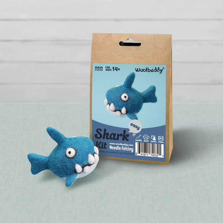 Needle Felting Shark Kit for Beginners | Woolbuddy
