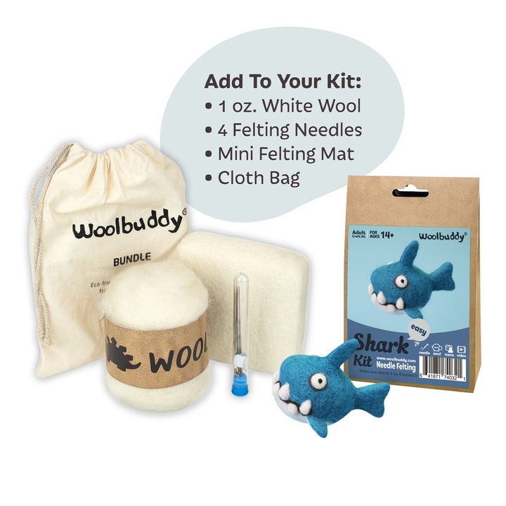 Needle Felting Shark Kit for Beginners | Woolbuddy