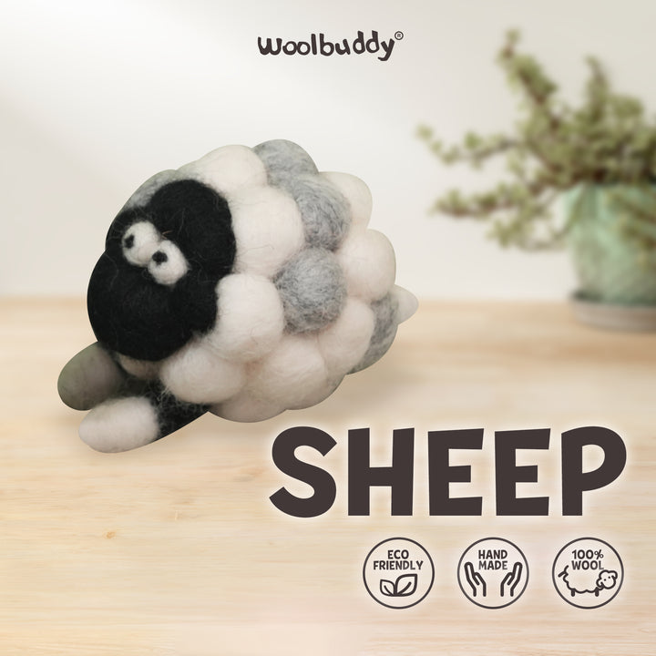Needle Felting Sheep Kit for Beginners | Woolbuddy