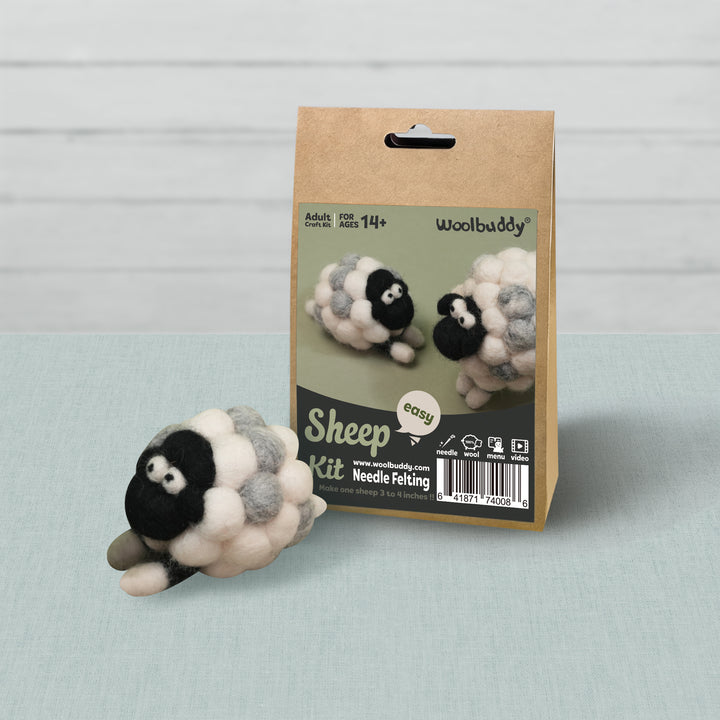 Needle Felting Sheep Kit for Beginners | Woolbuddy