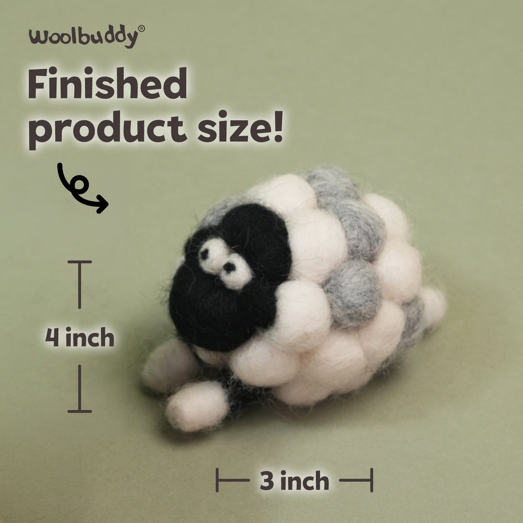 Needle Felting Sheep Kit for Beginners | Woolbuddy