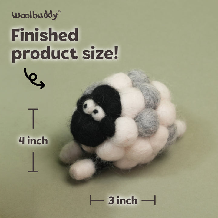 Needle Felting Sheep Kit for Beginners | Woolbuddy