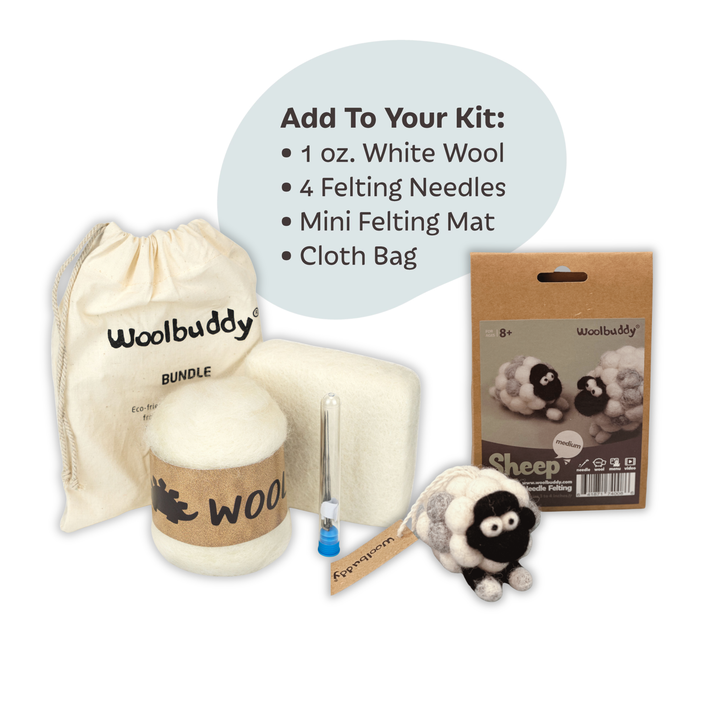 Needle Felting Sheep Kit for Beginners | Woolbuddy