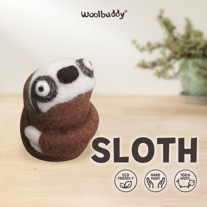 Needle Felting Sloth Kit for Beginners | Woolbuddy
