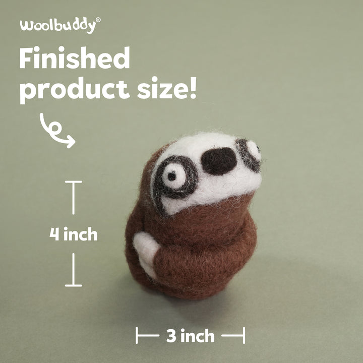 Needle Felting Sloth Kit for Beginners | Woolbuddy