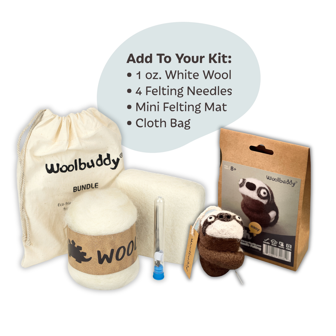 Needle Felting Sloth Kit for Beginners | Woolbuddy