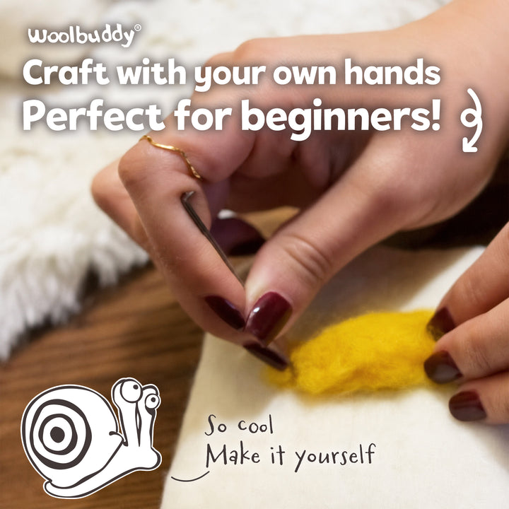 Snail Needle Felting Kit – Beginner DIY Wool Craft Gift