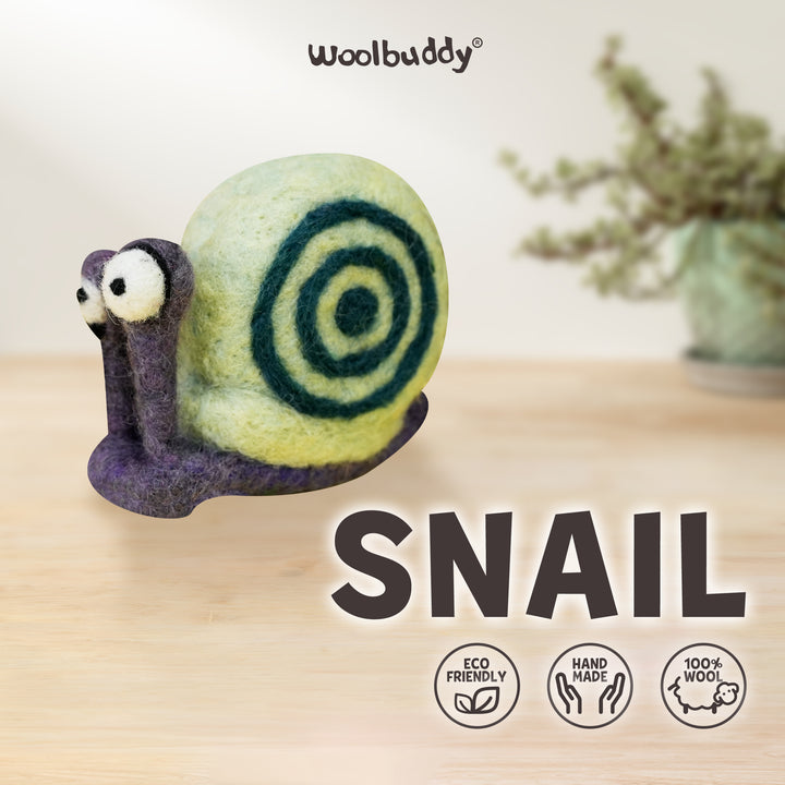 Snail Needle Felting Kit – Beginner DIY Wool Craft Gift
