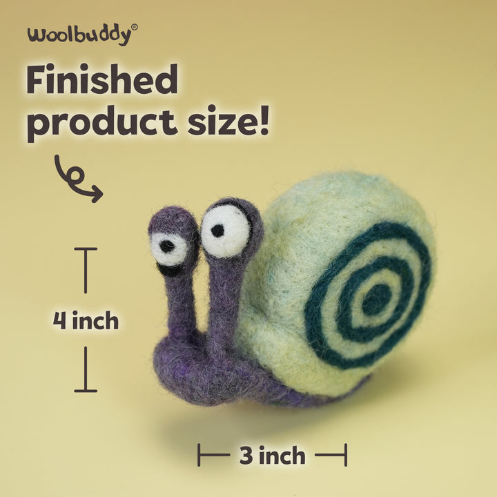 Snail Needle Felting Kit – Beginner DIY Wool Craft Gift