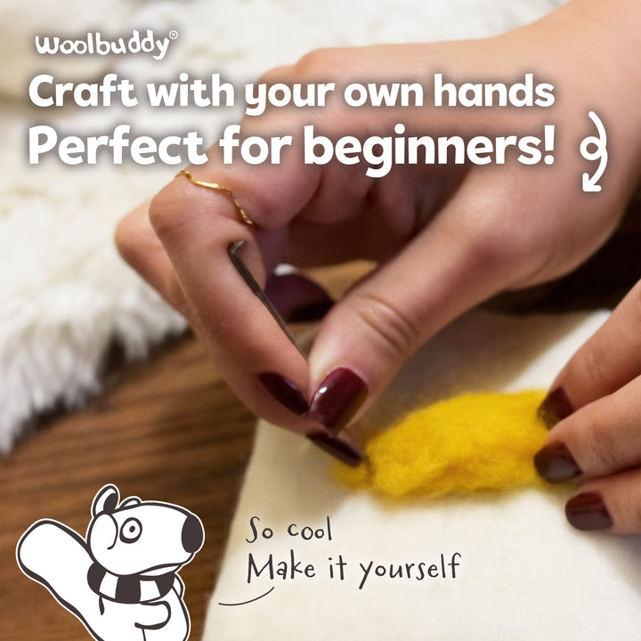 Squirrel Needle Felting Kit – Beginner DIY Wool Craft Gift