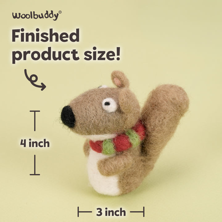 Squirrel Needle Felting Kit – Beginner DIY Wool Craft Gift