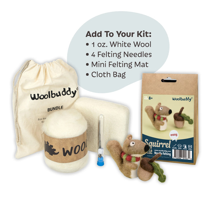 Squirrel Needle Felting Kit – Beginner DIY Wool Craft Gift