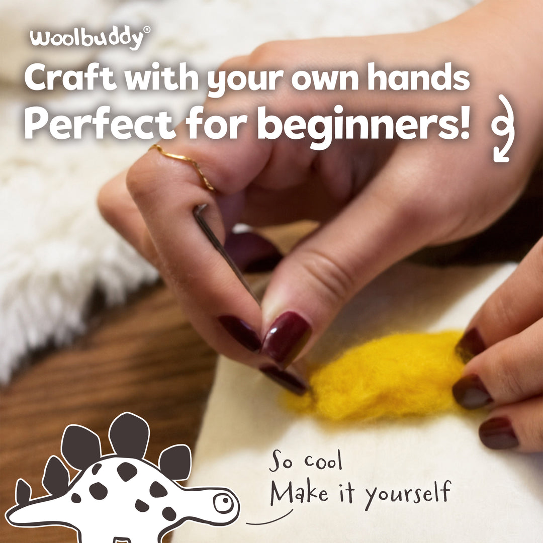 Stegosaurus Needle Felting Kit – DIY Dinosaur Craft Gift