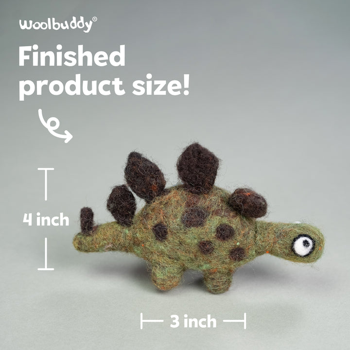 Stegosaurus Needle Felting Kit – DIY Dinosaur Craft Gift