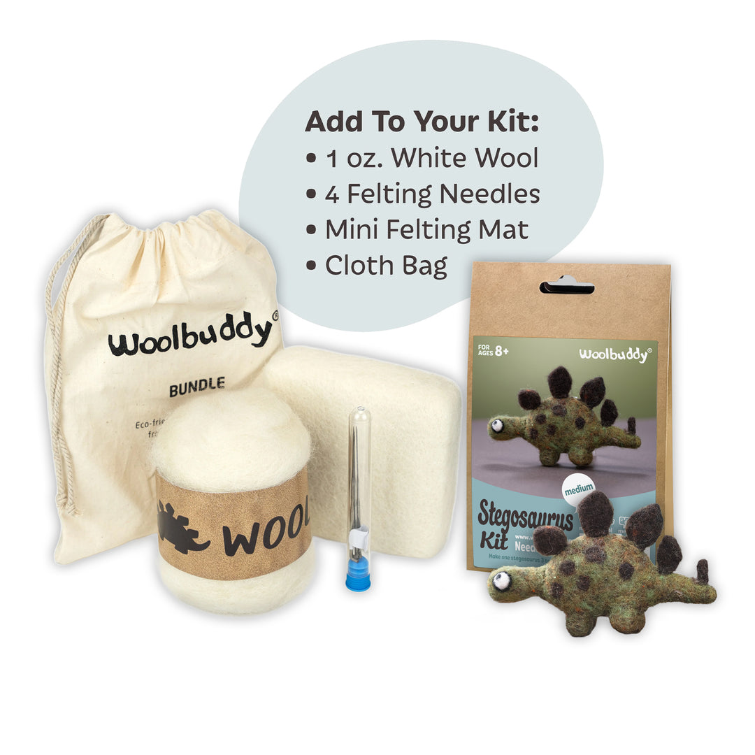 Stegosaurus Needle Felting Kit – DIY Dinosaur Craft Gift