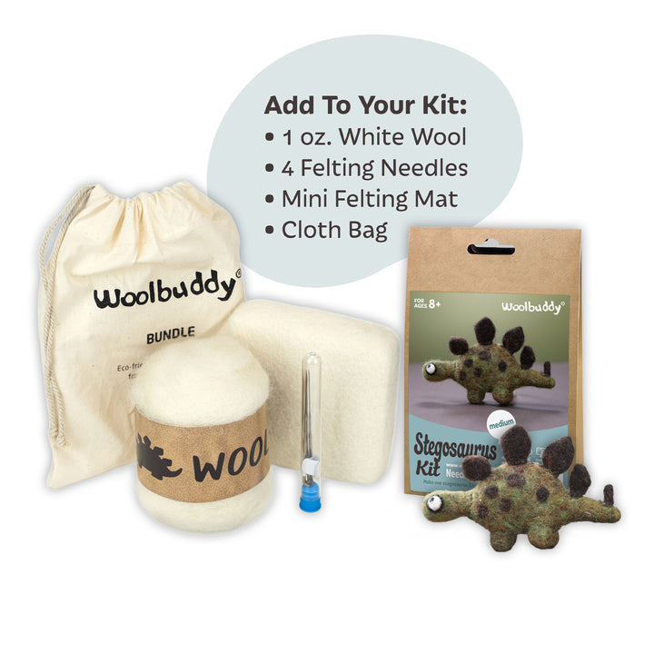 Stegosaurus Needle Felting Kit – DIY Dinosaur Craft Gift