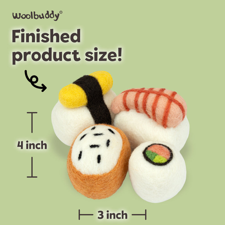 Sushi Needle Felting Kit – Beginner DIY Wool Craft Gift