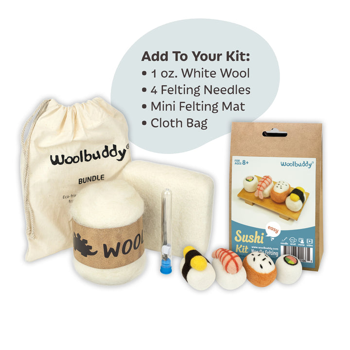 Sushi Needle Felting Kit – Beginner DIY Wool Craft Gift