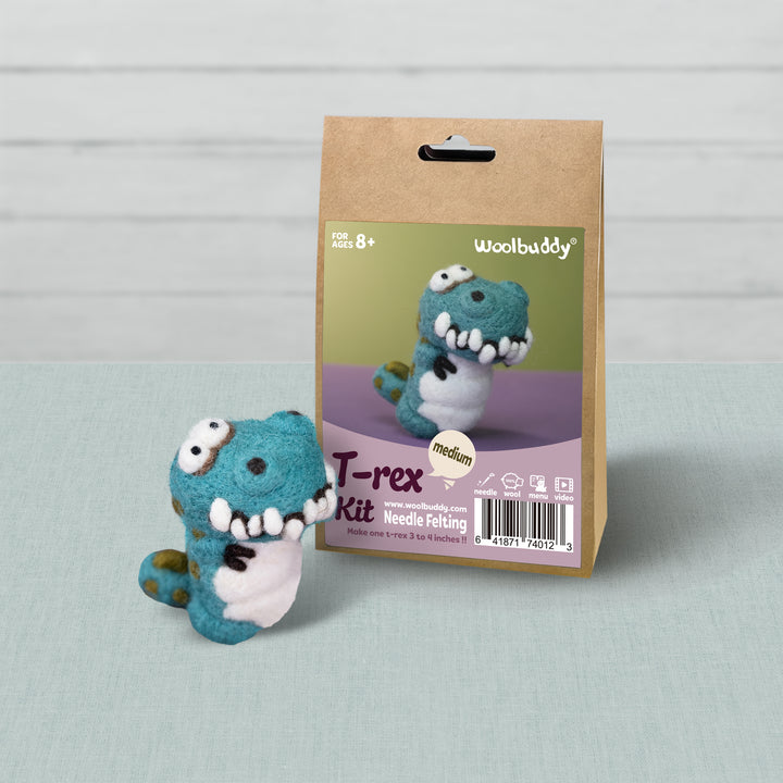 T-Rex Needle Felting Kit – Beginner DIY Dinosaur Craft Gift