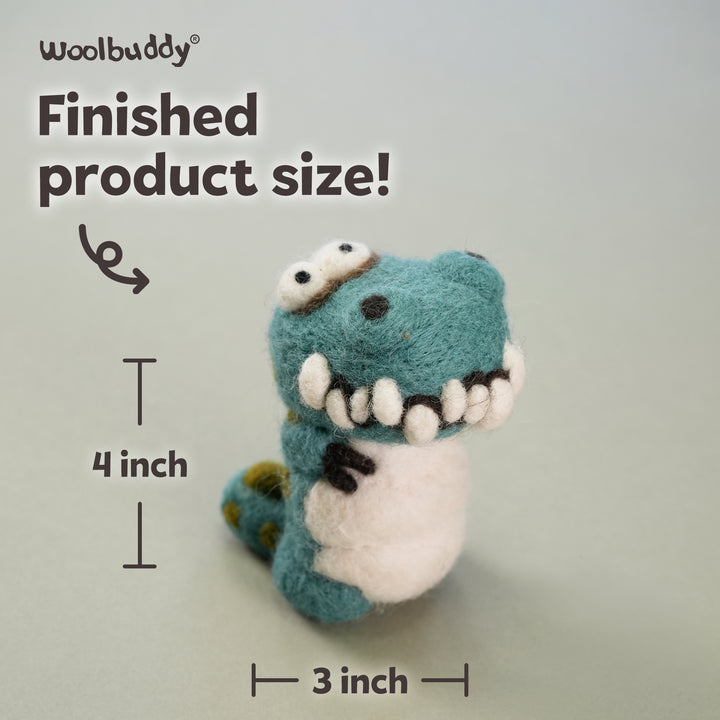 T-Rex Needle Felting Kit – Beginner DIY Dinosaur Craft Gift
