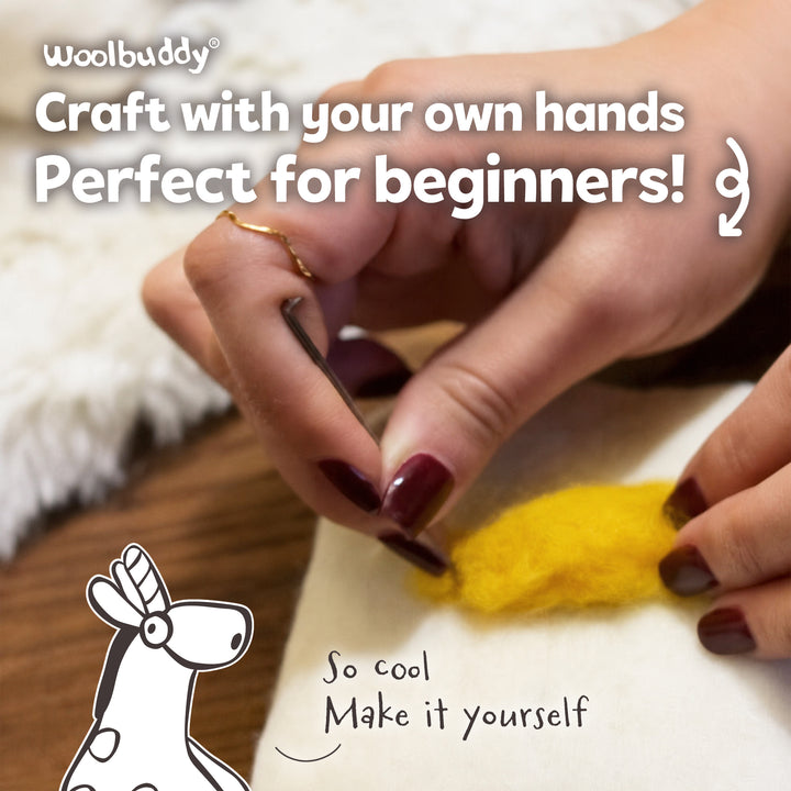Needle Felting Unicorn Kit for Beginners | Woolbuddy