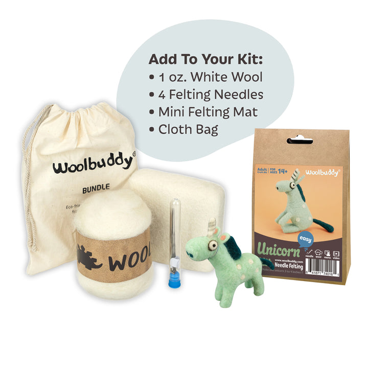 Needle Felting Unicorn Kit for Beginners | Woolbuddy