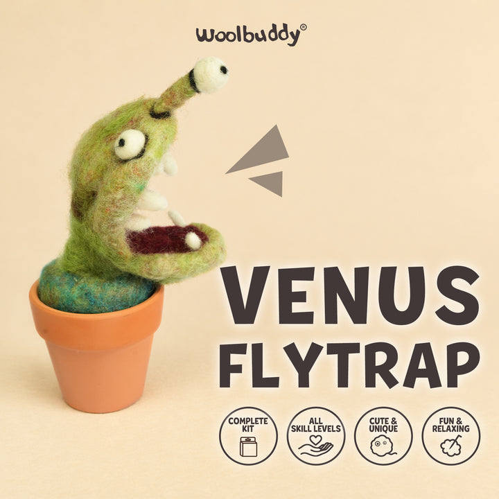 Needle Felting Flytrap Kit for Beginners | Woolbuddy