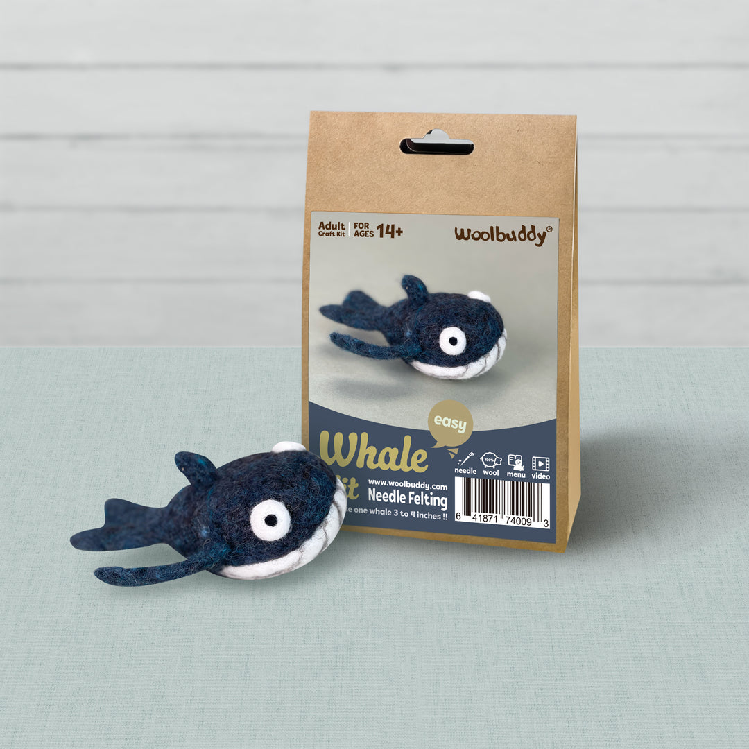 Needle Felting Whale Kit for Beginners | Woolbuddy