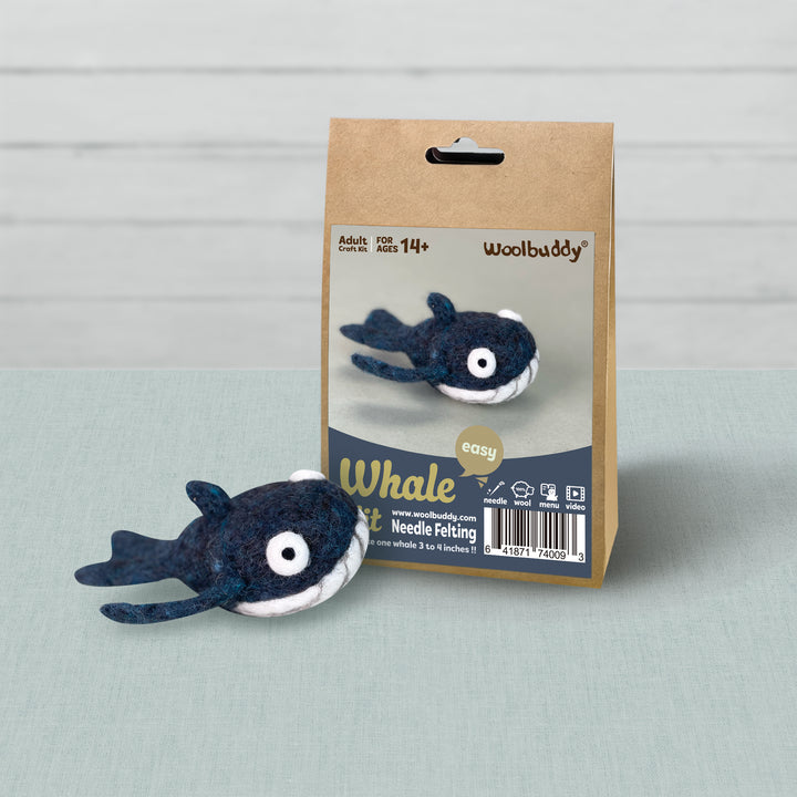 Needle Felting Whale Kit for Beginners | Woolbuddy