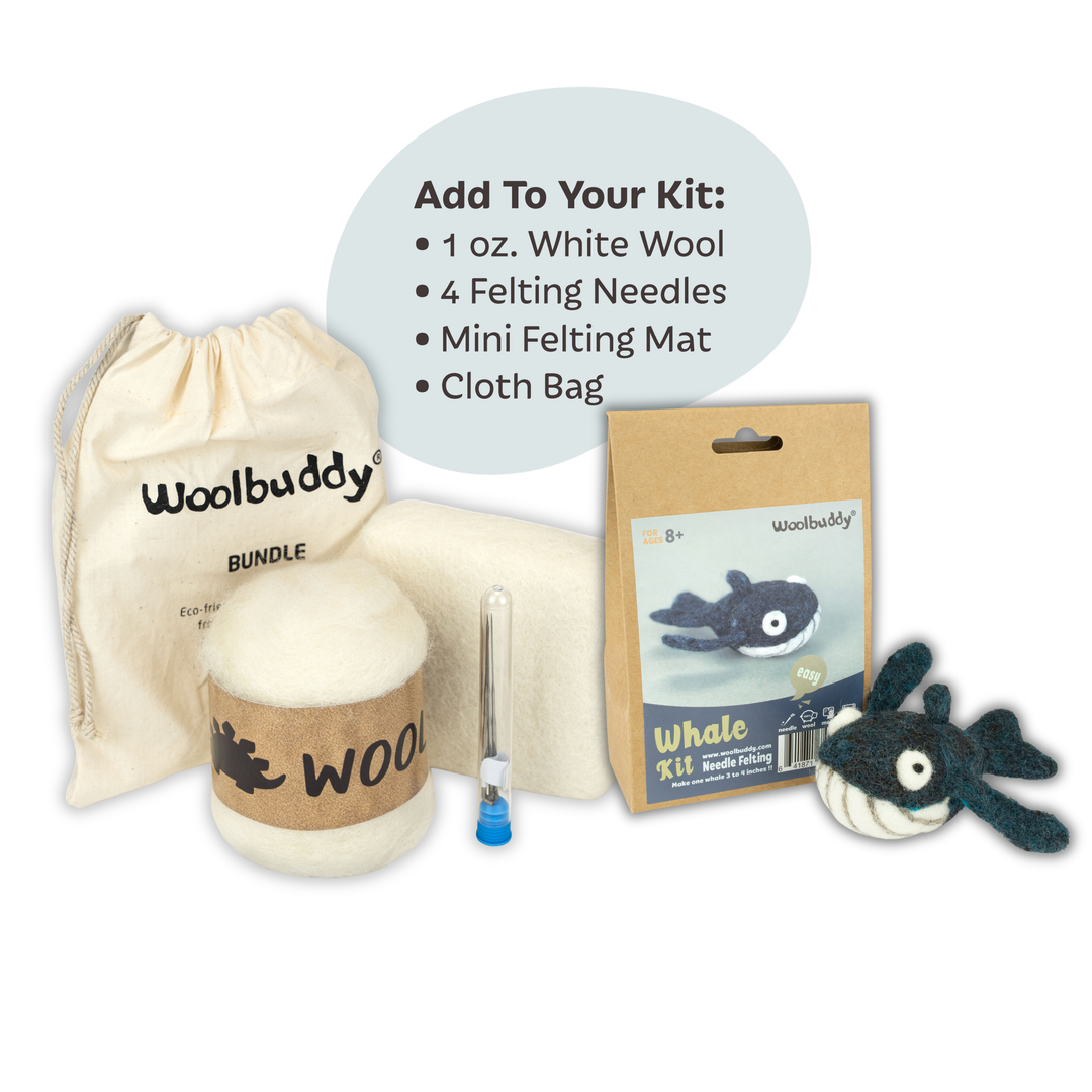 Needle Felting Whale Kit for Beginners | Woolbuddy