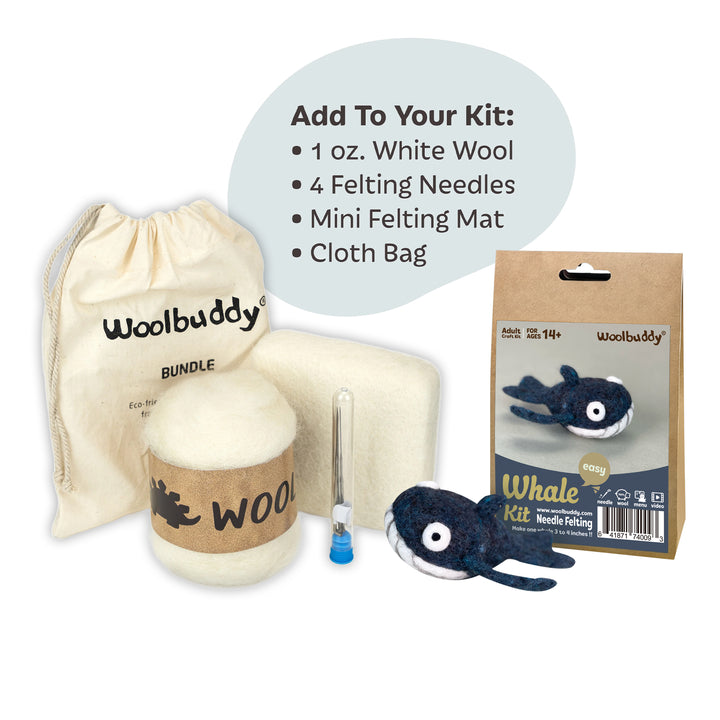 Needle Felting Whale Kit for Beginners | Woolbuddy