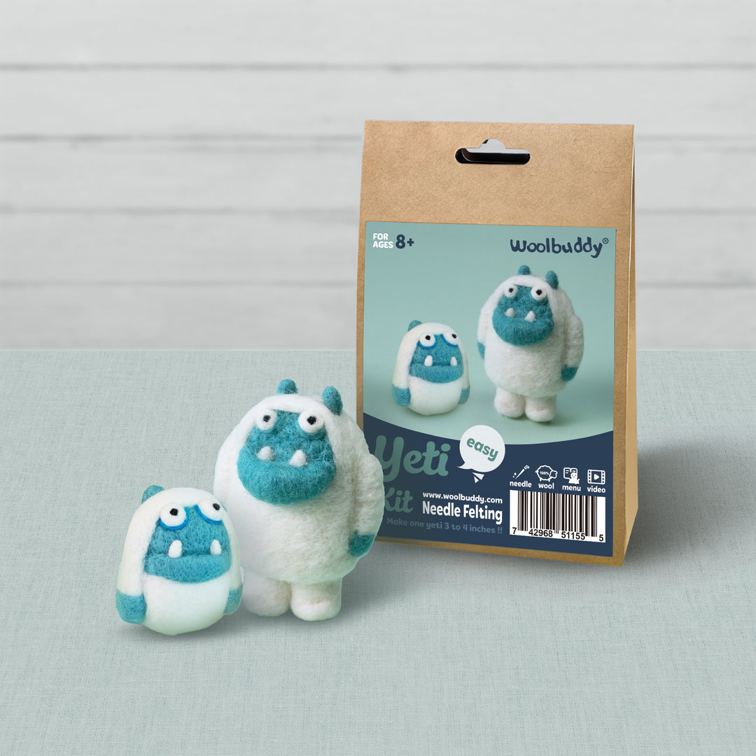Yeti Needle Felting Kit – Beginner DIY Wool Craft Gift